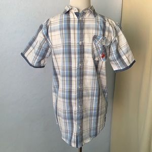 Plaid Short Sleeve Button Up Shirt